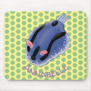 Mousepad Ilustração de desenho animado de um nudibrânquio a