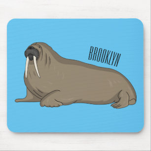 Mousepad Ilustração de desenho animado de Walrus