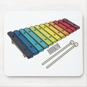 Mousepad Ilustração de desenho animado de xilofone