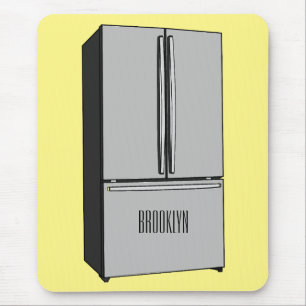 Mousepad Ilustração de desenho animado do frigorífico franc