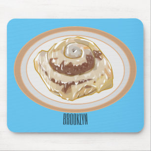 Mousepad Ilustração de desenho animado em rolo de canela