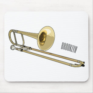 Mousepad Ilustração de desenho animado Trombone