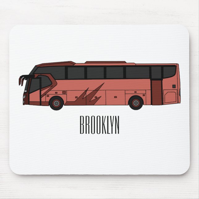 Mousepad Ilustração de desenho de barramento (Frente)