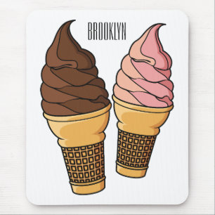Mousepad ilustração de desenho de cone de sorvete