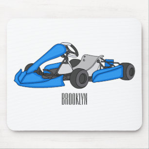 Mousepad Ilustração de desenho de corrida de Kart