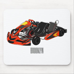 Mousepad Ilustração de desenho de corrida de Kart