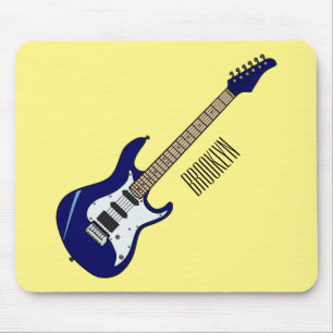 Mousepad Ilustração de desenho de guitarra elétrica