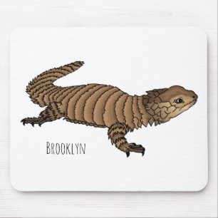 Mousepad Ilustração de desenho de lagarto girado por Armadi