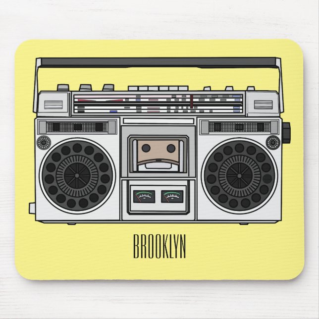 Mousepad Ilustração de desenho de rádio (Frente)