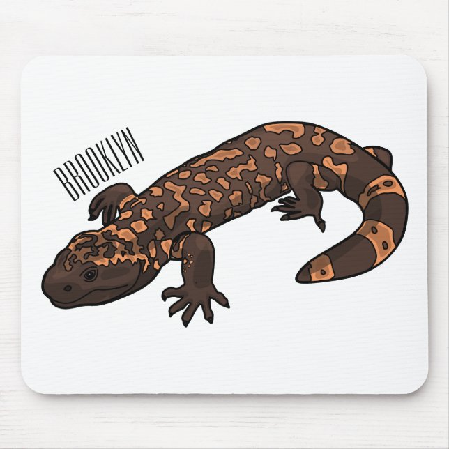 Mousepad Ilustração de desenho do monstro de Gila (Frente)