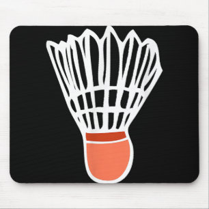 Mousepad Ilustração de Esporte de Jogador de Badminton Raqu