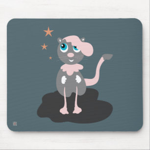Mousepad Ilustração de Gato Infantil Fofa de Desenho Animad