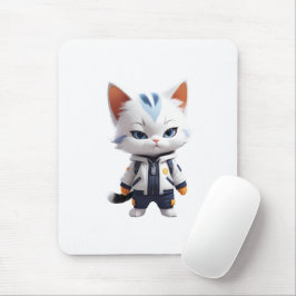 Mousepad Ilustração de Gato legal e Adorável