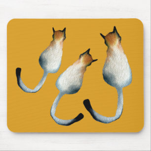 Mousepad Ilustração de gato preto e marrom da Tabby
