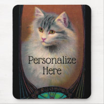 Ilustração de gato Vintage art nouveau elegant