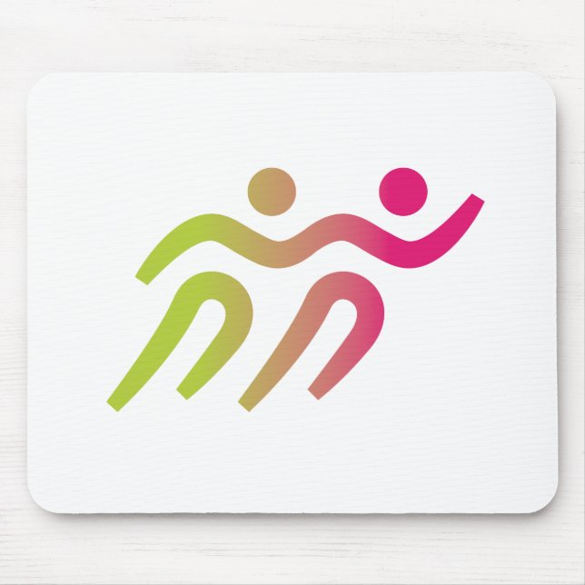 Mousepad ilustração de grupo de corredores (Frente)