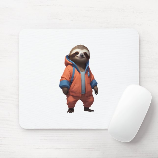 Mousepad Ilustração de Lama Bonita e Amiga (Com mouse)