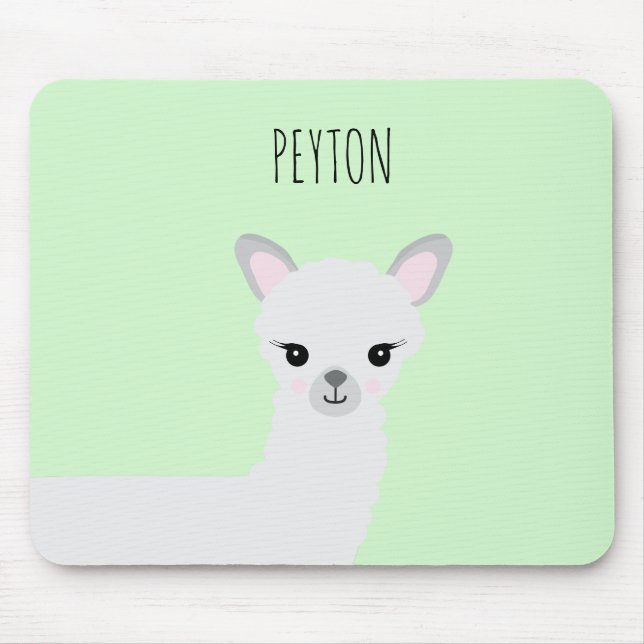 Mousepad Ilustração de lama fofa personalizada (Frente)