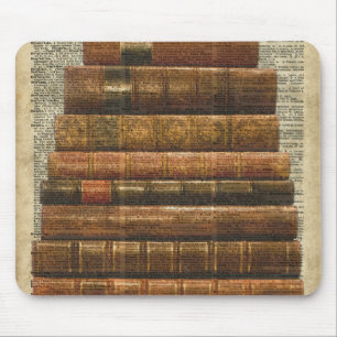 Mousepad Ilustração de livros antiga sobre a página do
