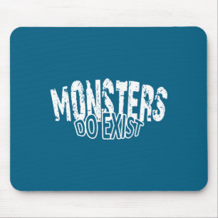 Mousepad Ilustração de Monstros Existem Dito de Terror