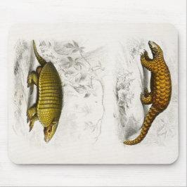 Mousepad Ilustração de Pangolin Indiano de tatu amarelo