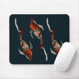 Mousepad Ilustração de peixe koi em aquarela