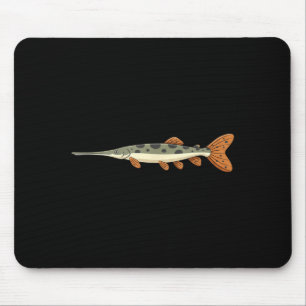 Mousepad ilustração de pesca de peixe-agulha para o lago do