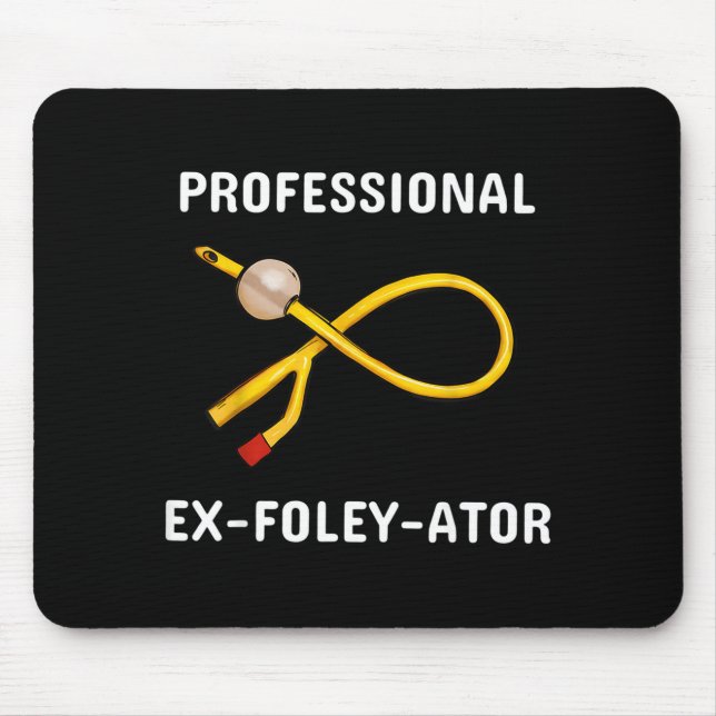 Mousepad Ilustração de Piada de Cateter da Equipe de Urolog (Frente)