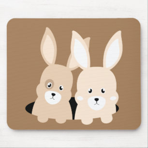 Mousepad Ilustração de recorte de orifícios de coelho