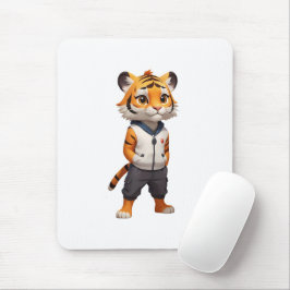 Mousepad Ilustração de Tigre legal e Adorável