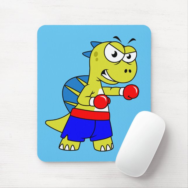 Mousepad Ilustração De Um Boxing De Espinossauro. (Com mouse)