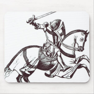 Mousepad Ilustração de um cavaleiro Templar