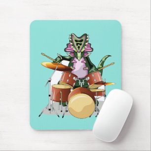 Mousepad Ilustração De Um Chasmosauro Jogando Os Tambores.
