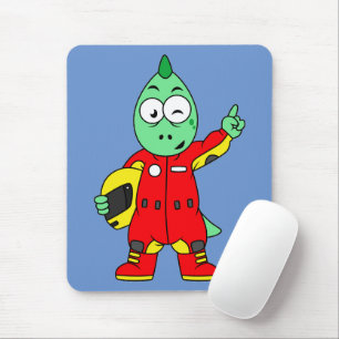 Mousepad Ilustração De Um Condutor De Automóveis De Corrida