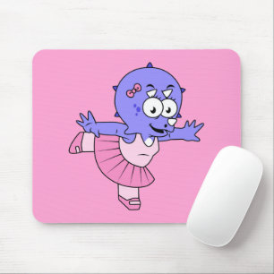Mousepad Ilustração De Um Dançarino De Balés Tricerátops.