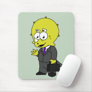 Mousepad Ilustração De Um Empresário Tricerátopo.