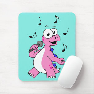 Mousepad Ilustração De Um Estegossauro Cantante.