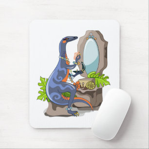 Mousepad Ilustração De Um Iguanodon Colocando Na Composição