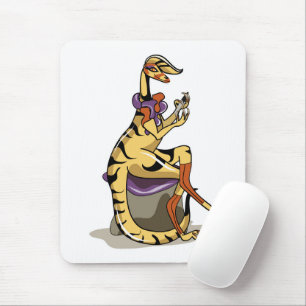 Mousepad Ilustração De Um Iguanodon Policiando Suas Unhas.