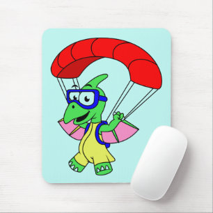 Mousepad Ilustração De Um Paraquedas Pterodactilo.