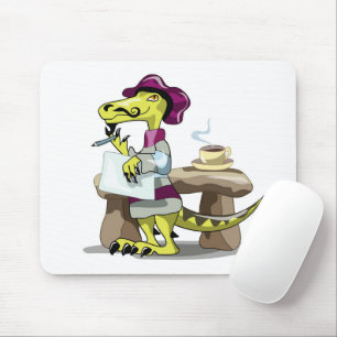 Mousepad Ilustração De Um Pensamento De Poeta De Raptor De