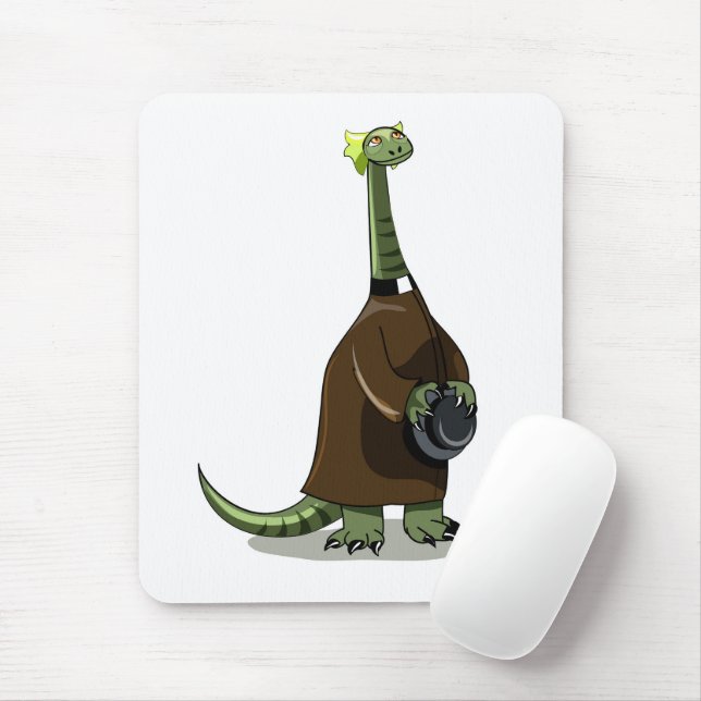 Mousepad Ilustração De Um Plateossauro Vestido Como Sacerdo (Com mouse)