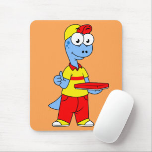 Mousepad Ilustração De Um Prestador De Brontossauro.