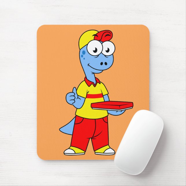 Mousepad Ilustração De Um Prestador De Brontossauro. (Com mouse)