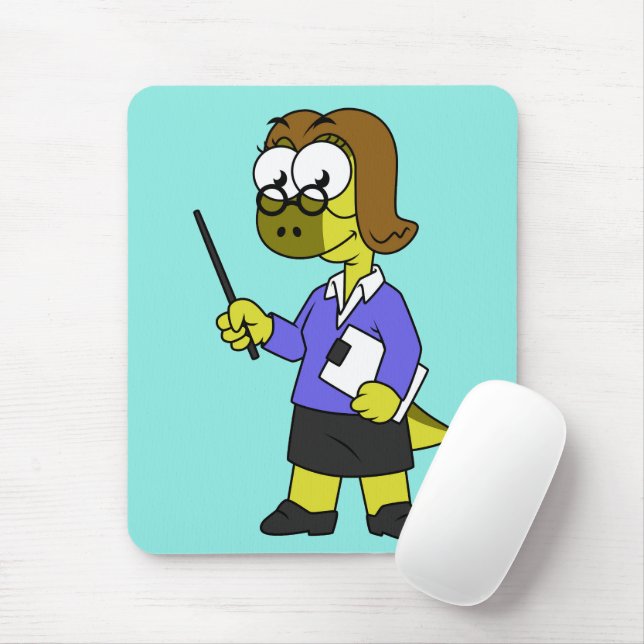 Mousepad Ilustração De Um Professor De Paquicéfalossauro. (Com mouse)