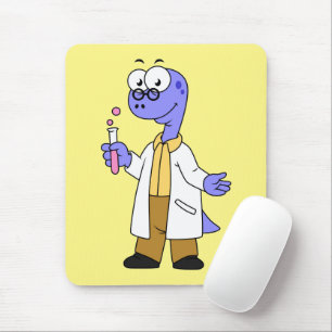 Mousepad Ilustração De Um Químico Brontossauro.