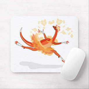 Mousepad Ilustração De Um Raptor De Ballerina. 2