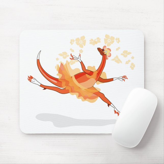 Mousepad Ilustração De Um Raptor De Ballerina. 2 (Com mouse)