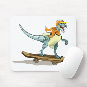 Mousepad Ilustração De Um Skate De Raptor.