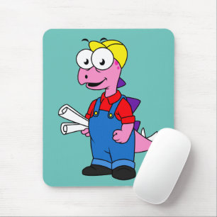 Mousepad Ilustração De Um Trabalhador De Construção De Steg